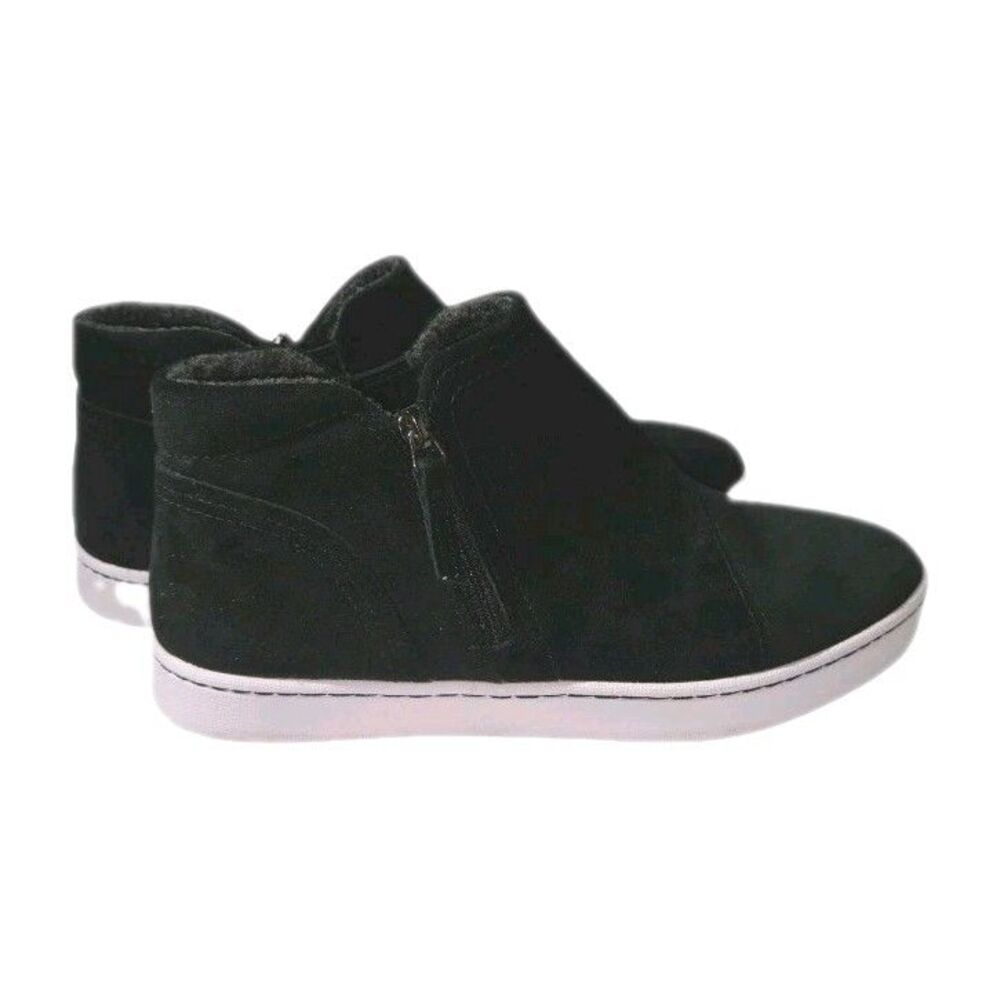 Clarks Pawley Joy Black Suede Warm Lined Sneaker Boots - Size 9